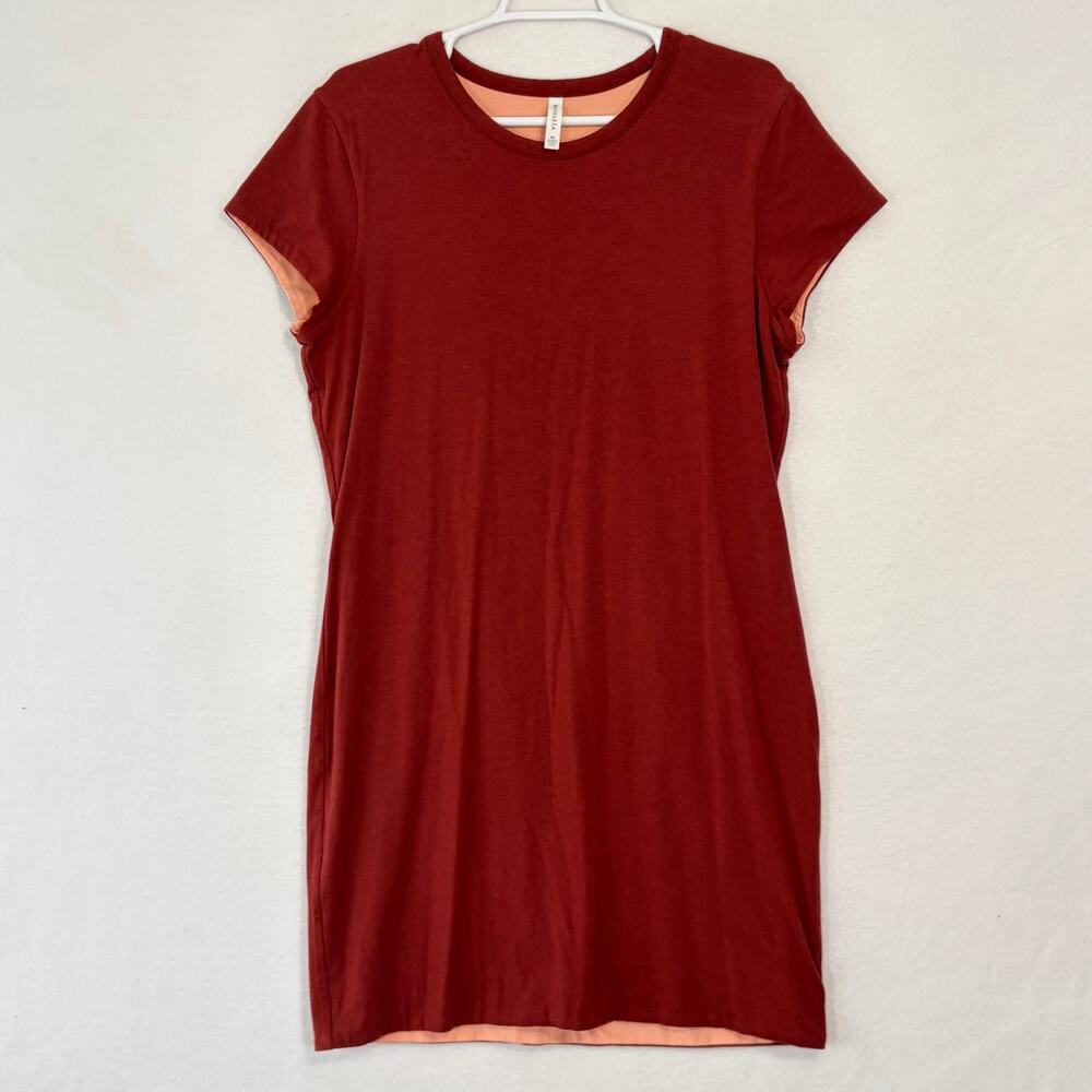 Athleta Destina Reversible Dress Women’s XL Brown Stretchy Comfortable 405552